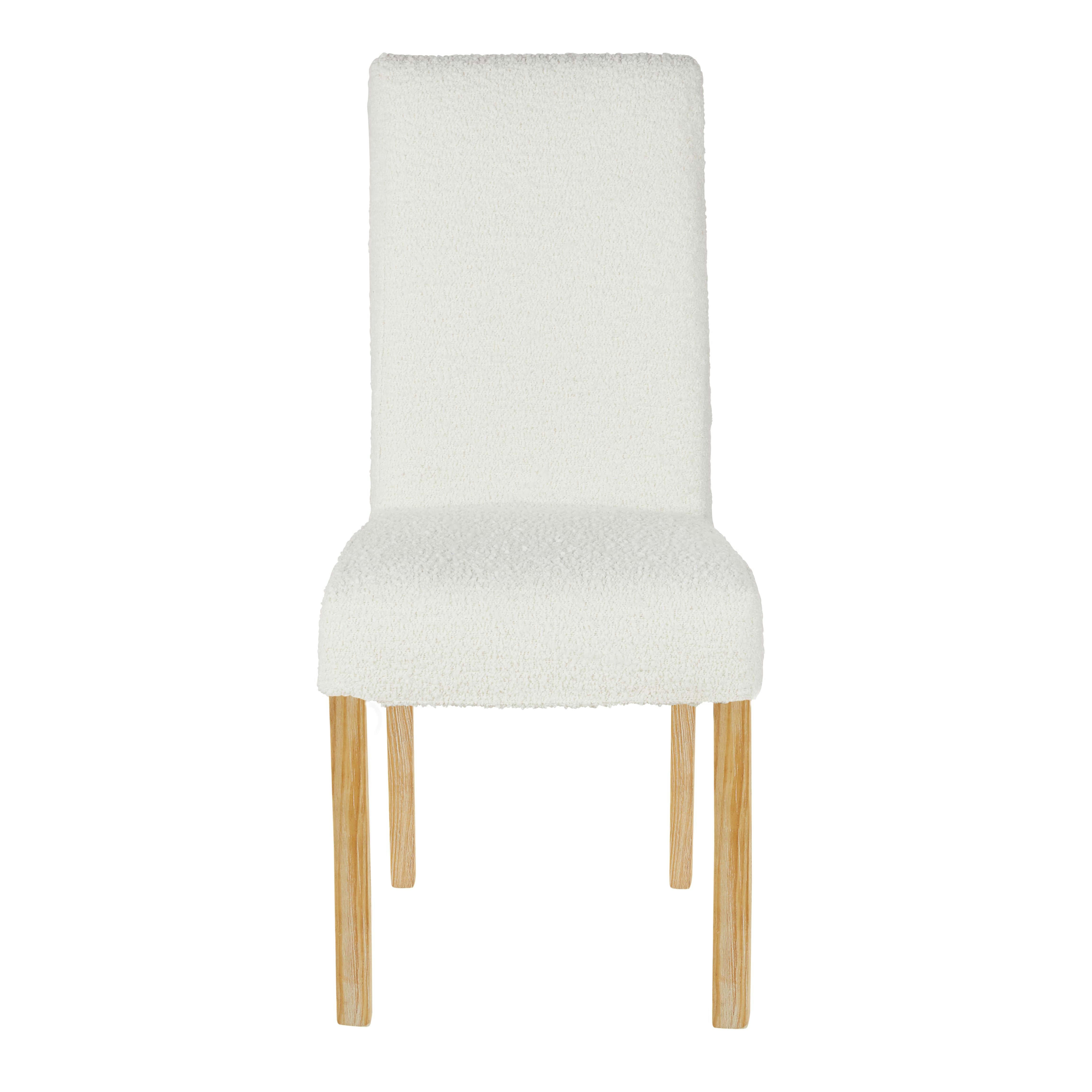 MARGAUX - Housse de chaise à bouclettes blanches, compatible chaise MARGAUX