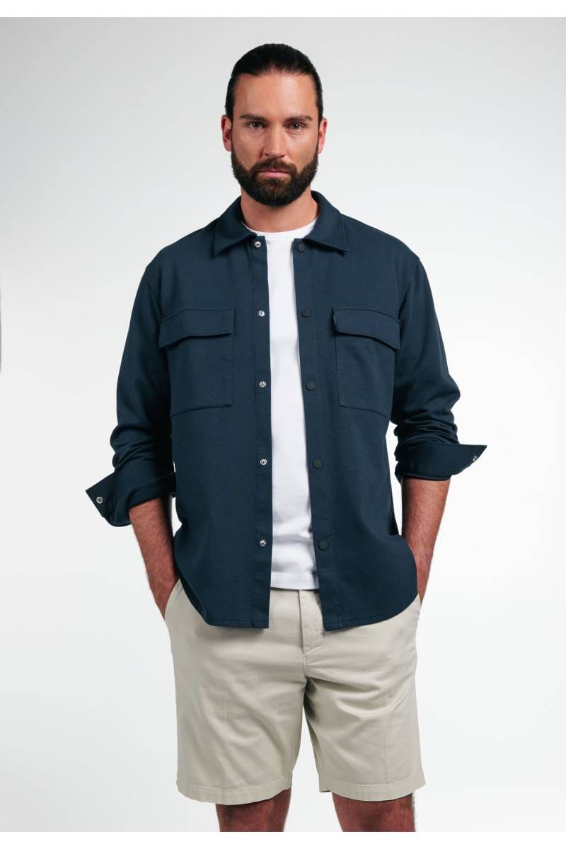 ETERNA 1863 Modern Fit Jerseyhemd dunkelblau, Einfarbig
