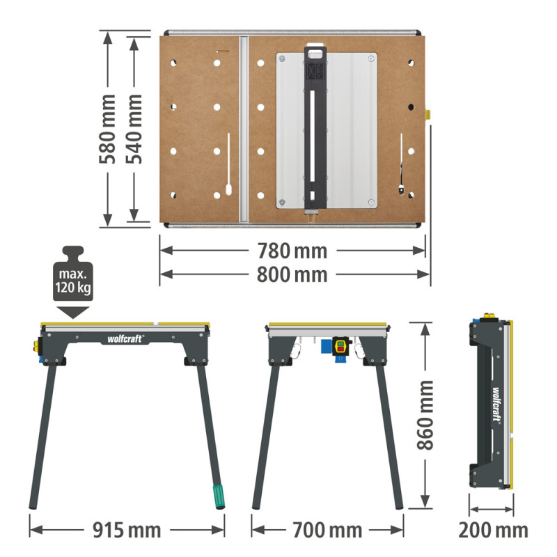 Etabli multi-fonctions Master Cut 2200 WOLFCRAFT