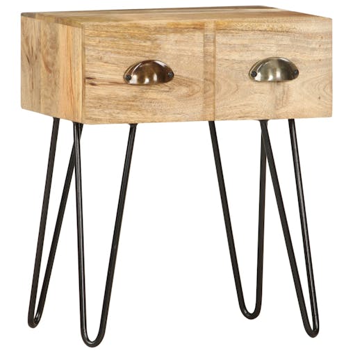 NNEVL Bedside Cabinet 40x30x50 cm Solid Mango Wood