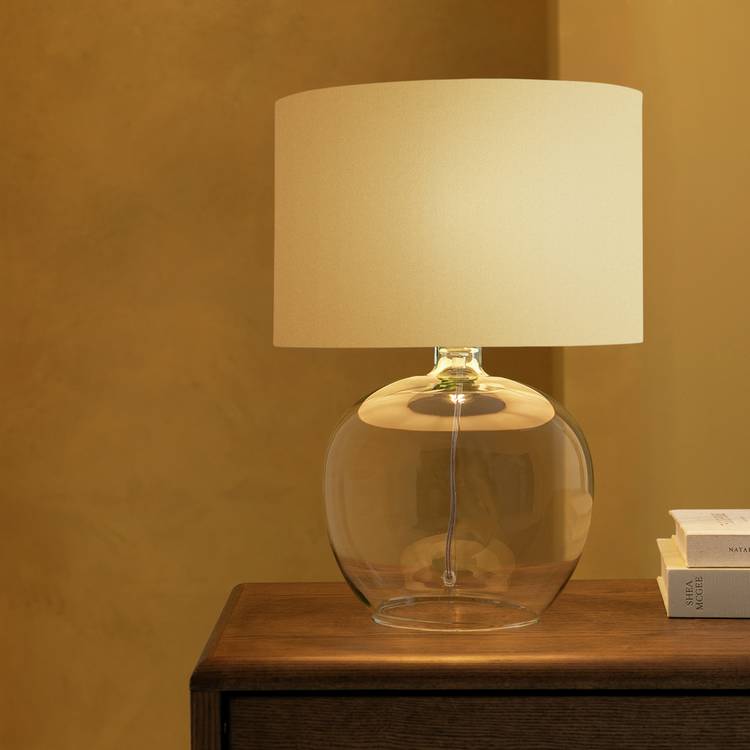 Habitat Glass Table Lamp Base Only - Clear