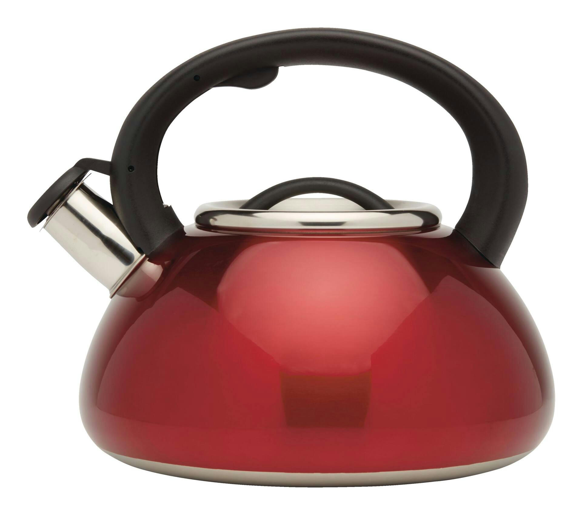 MASTER Chef Stainless Steel Stovetop Kettle, 2.5-L, Red