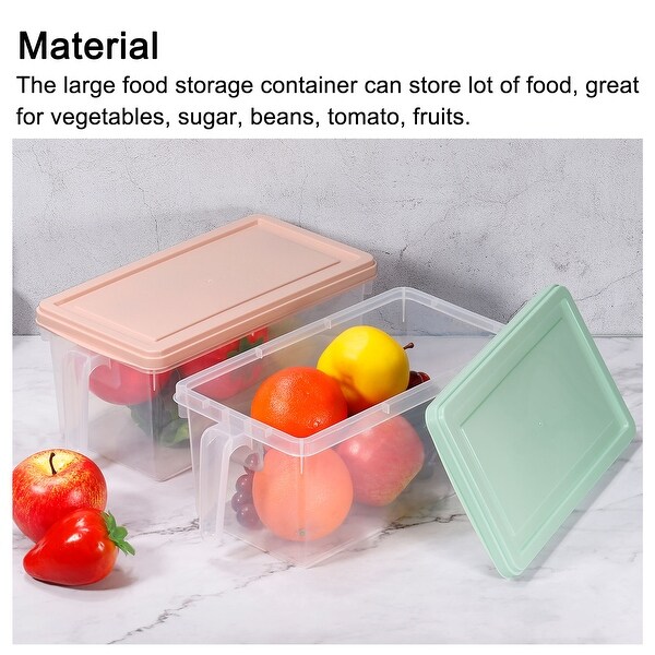 4PCS Refrigerator Storage Box Food Container Kitchen Fridge Organizer -Green - Green