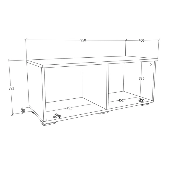 TV-Lowboard »Arila S«, BxHxL: 95 x 39 x 40 cm, Holzwerkstoff