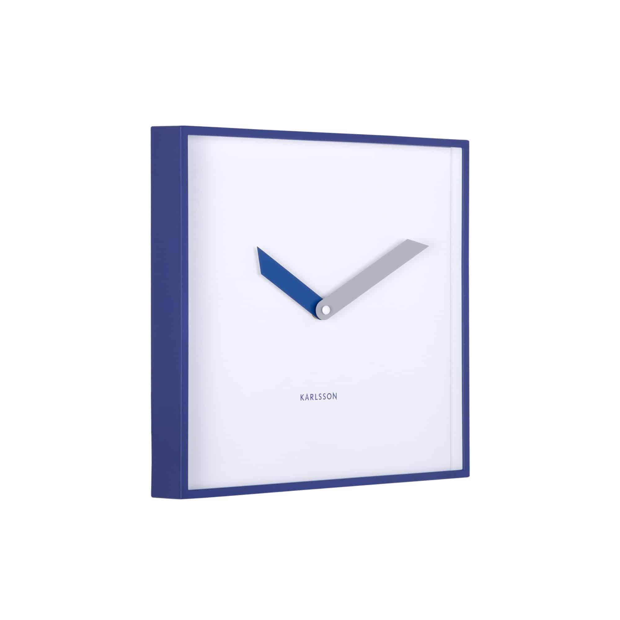 Karlsson wandklok Cool Retro Cuadrado - blauw - 4.1x28.3x28.3cm