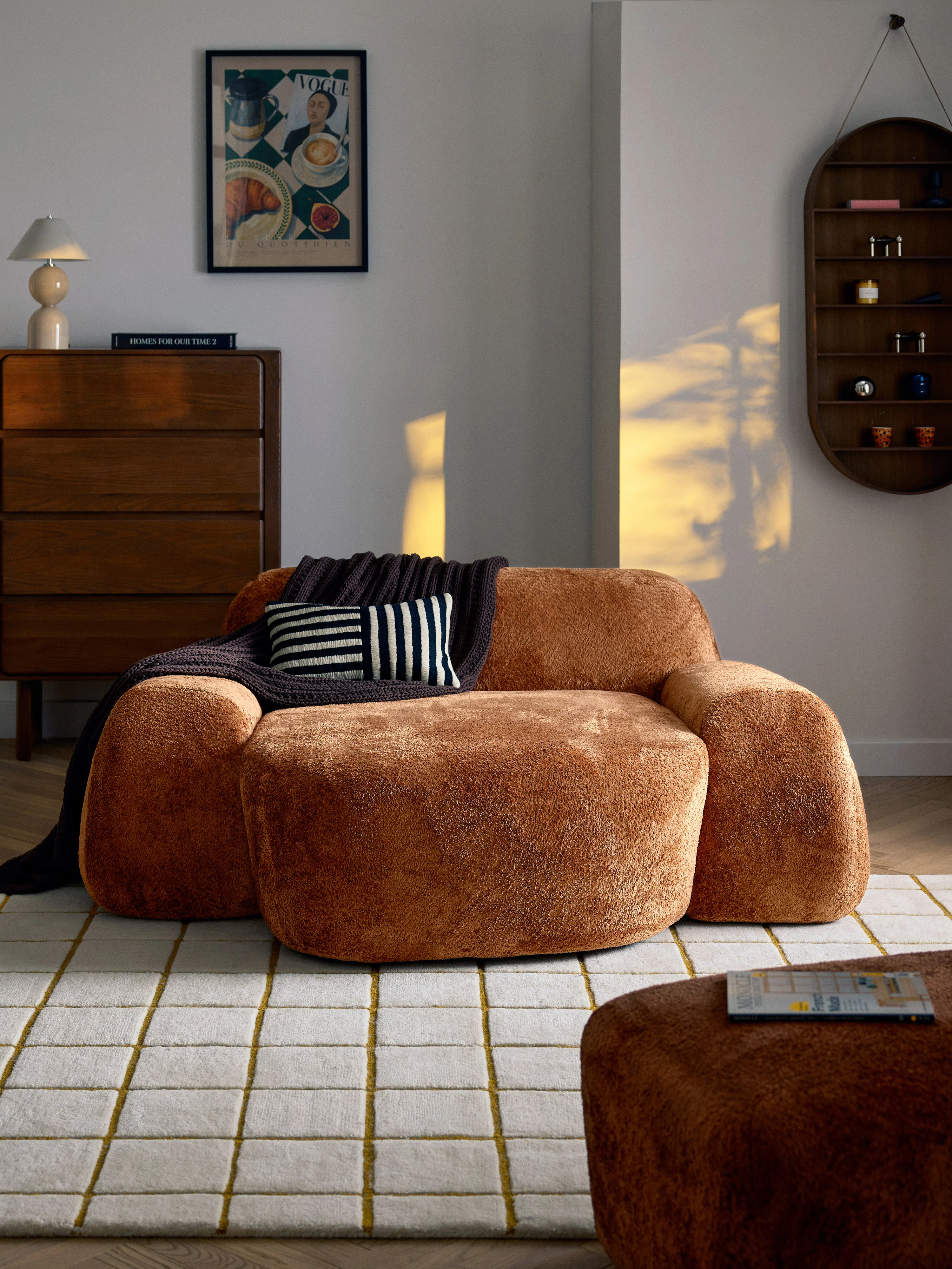 XL Loungesessel Wolke aus Teddy-Bouclé
