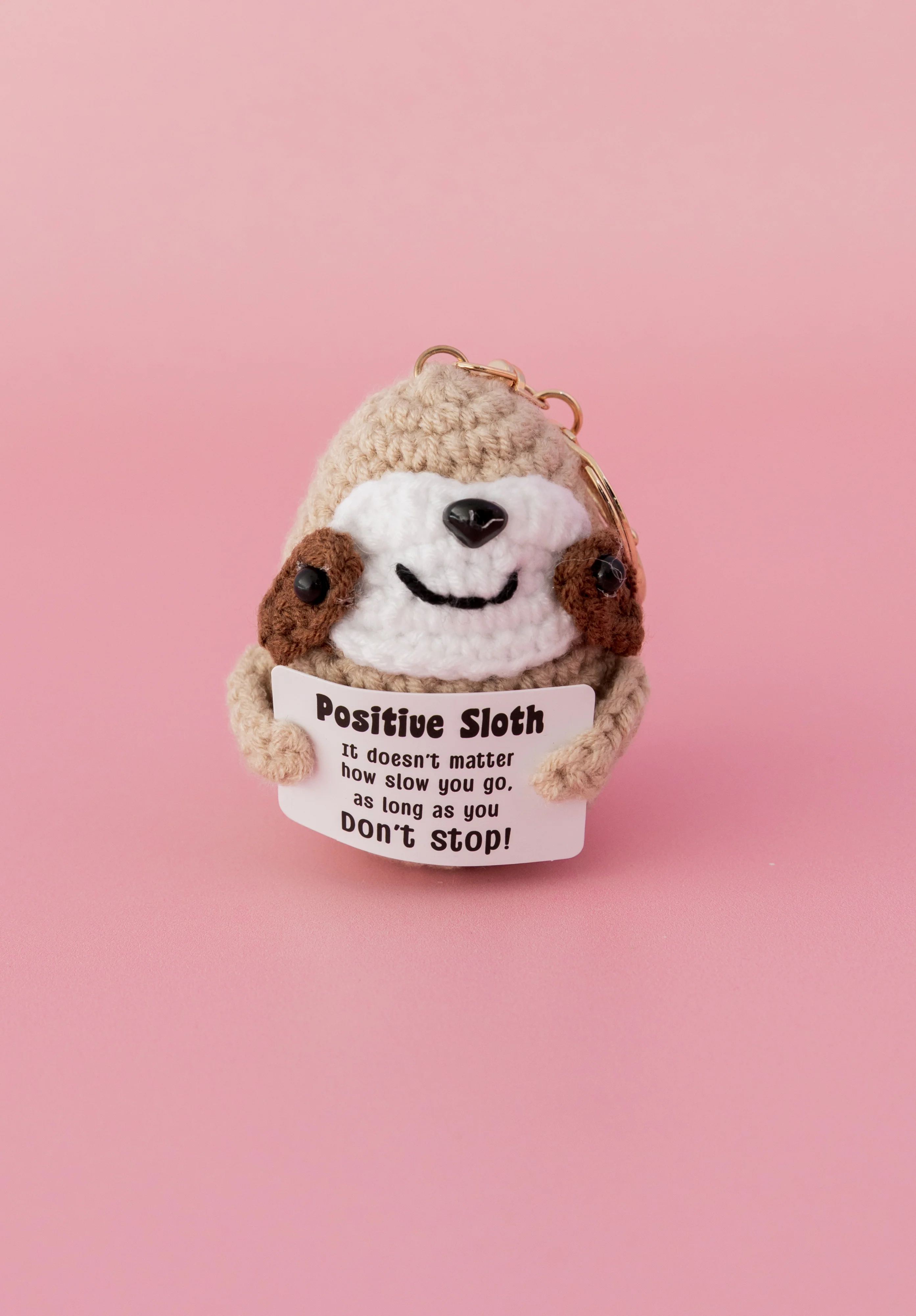 Positive Sloth Keychain