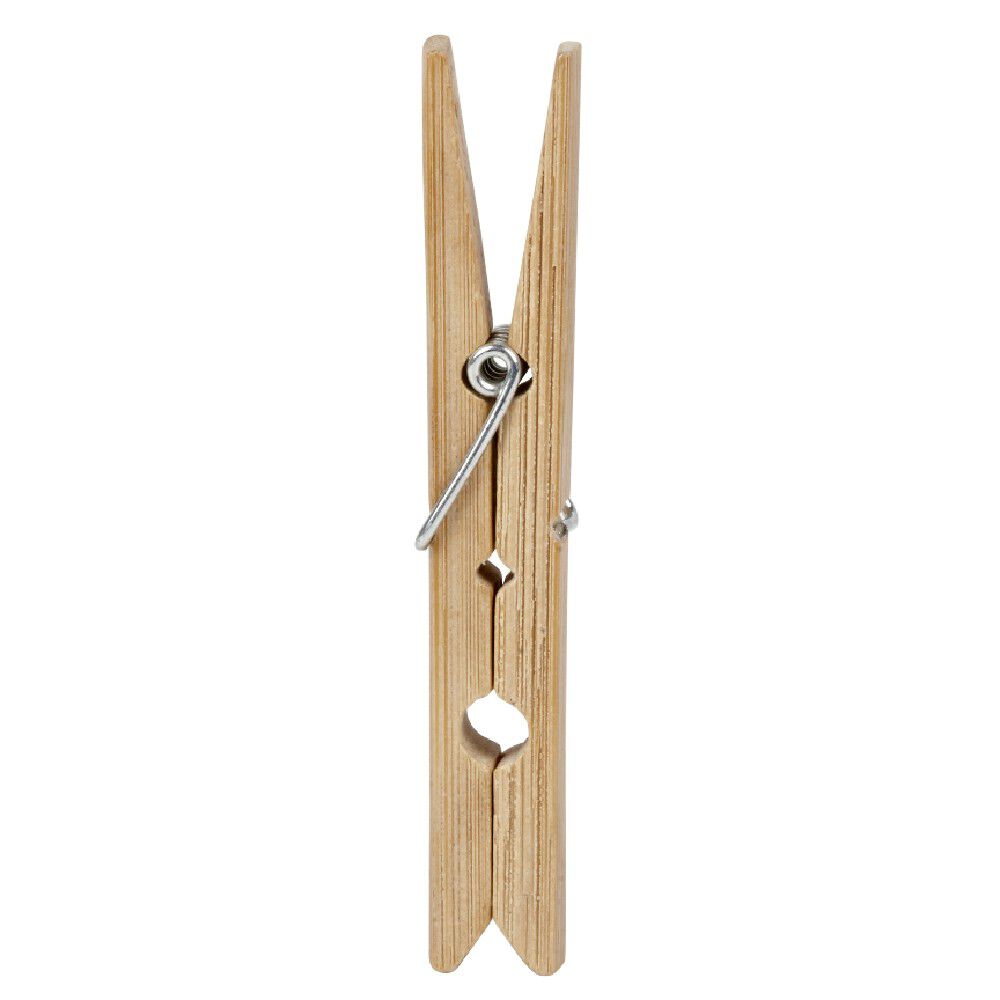 Pince à linge bambou naturel x24