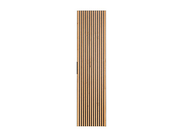 Colonne de salle de bain suspendue - Naturel clair et noir -H140 cm - MADELA