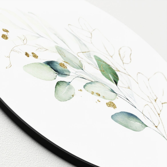 Glasbild »Watercoloured Leaves II«, mehrfarbig, Digitaldruck