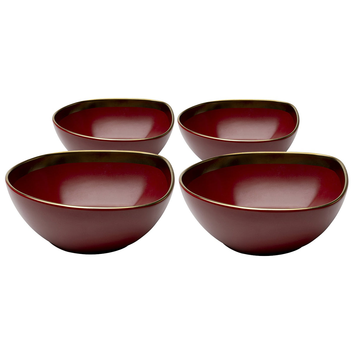 Kare Design Kommen Vibrations Ø19cm rood (4/set)