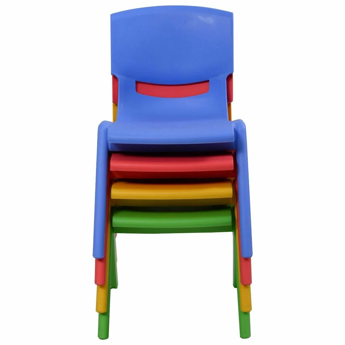 4-pack Colorful Stackable Plastic Children Chairs - 14 x 13 x 21 (L x W x H)