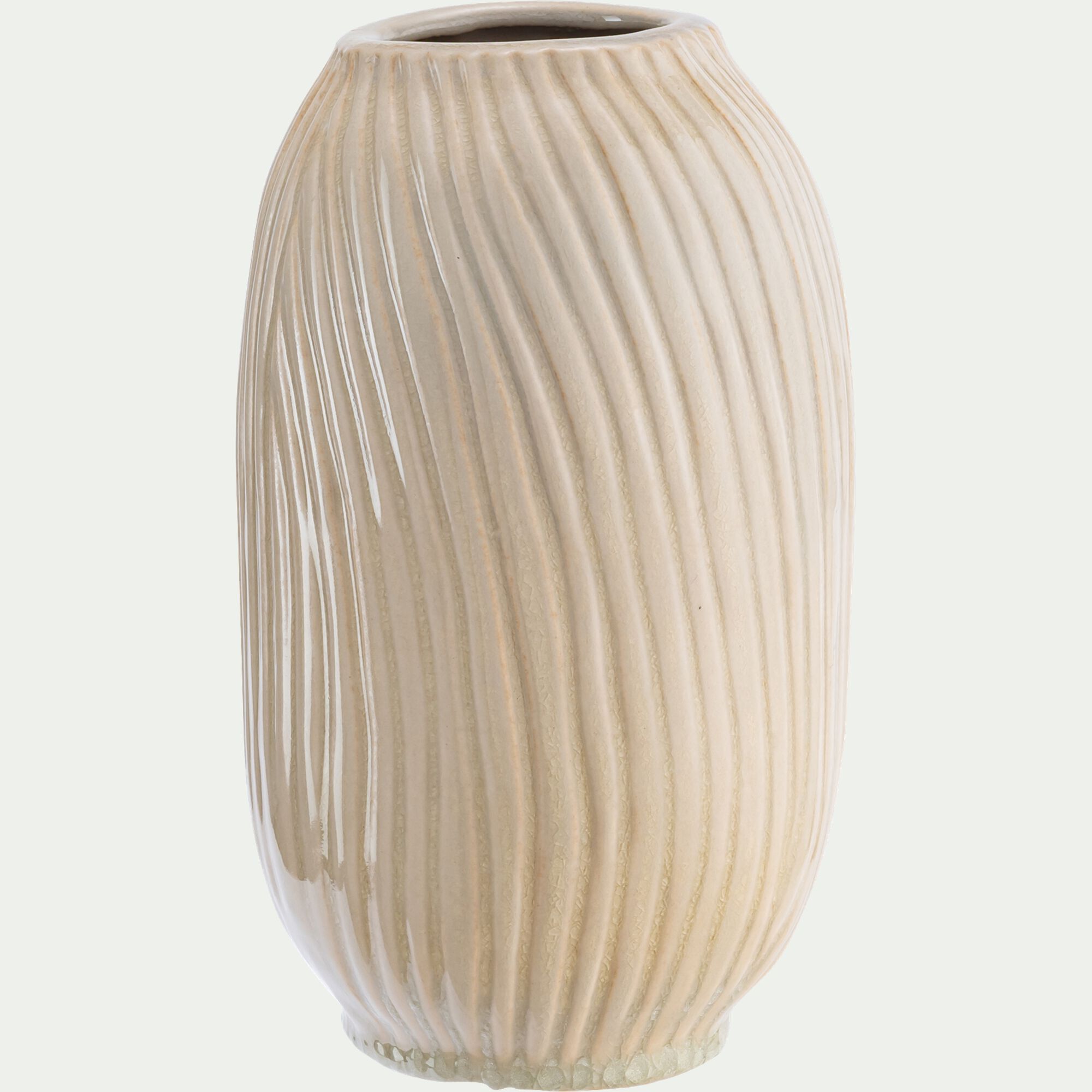 LYAS - Vase classique en faïence H22cm - blanc