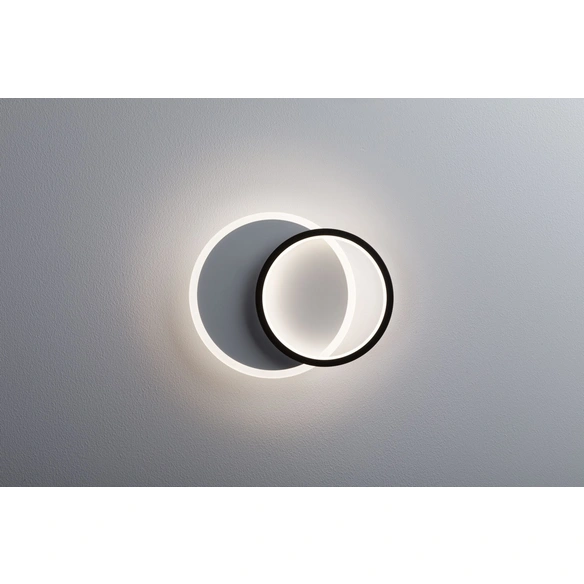LED-Wandleuchte, WD 2Form WL LED 12,5W 240x180mm Weiß Schwarz 230V Acryl Metall