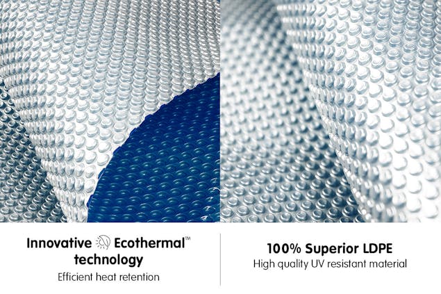 NNEDPE 400 Micron Solar Swimming Pool Cover Silver/Blue - 7m x 4m