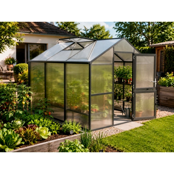 Gewächshaus »Iris«, 7,53 m², grau