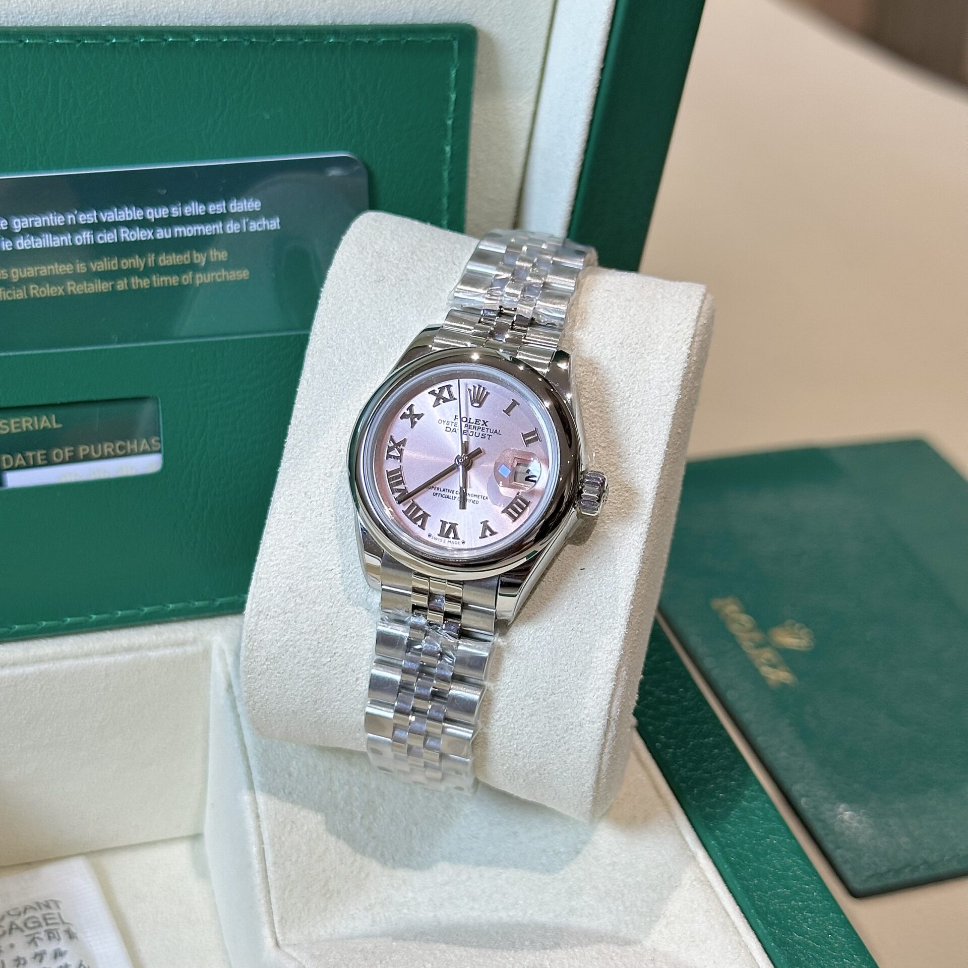 Rolex Datejust 316L Steel Pink Dial 31mm Jub EWF Replica