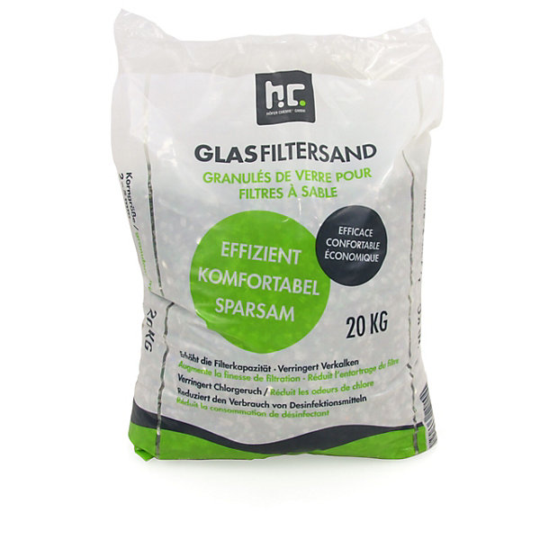 40 x 20 Kg De Granulés De Verre Fin Pour Filtre À Sable, Granulométrie 2 - 5 Mm, Filtration Optimisée/longue Durée