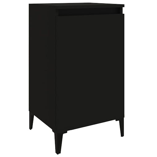 NNEVL Bedside Cabinets 2 pcs Black 40x35x70 cm Engineered Wood