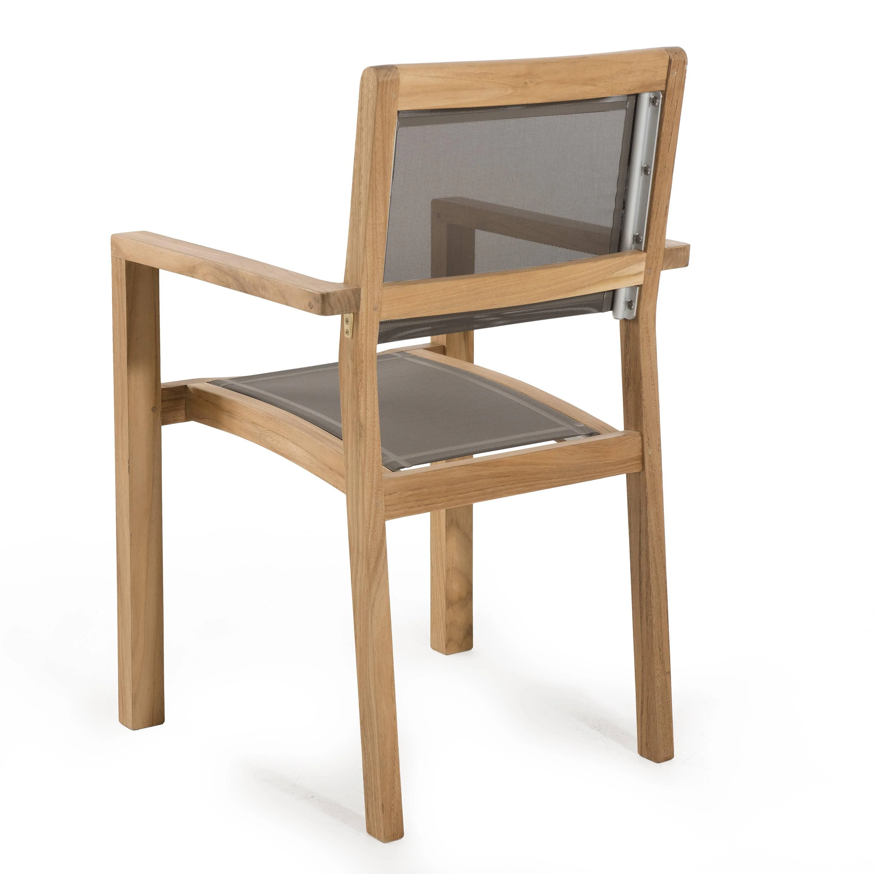 Set van 2 stapelbare fauteuils van taupe textileen