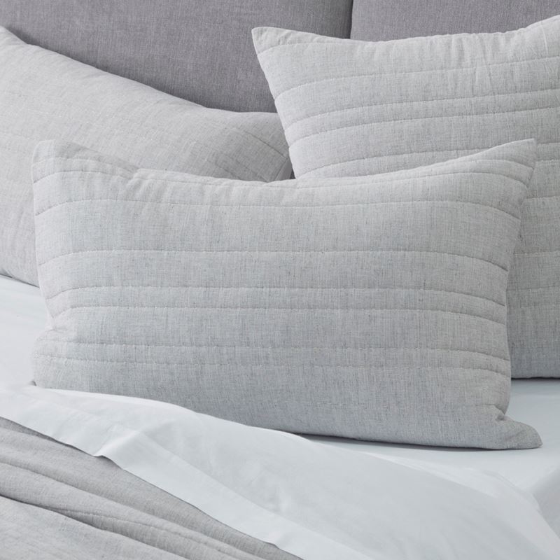 Fraiser Grey Chambray Quilted Quilt Cover Separates