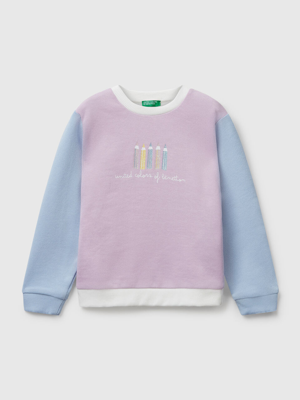 Sweatshirt with glittery print