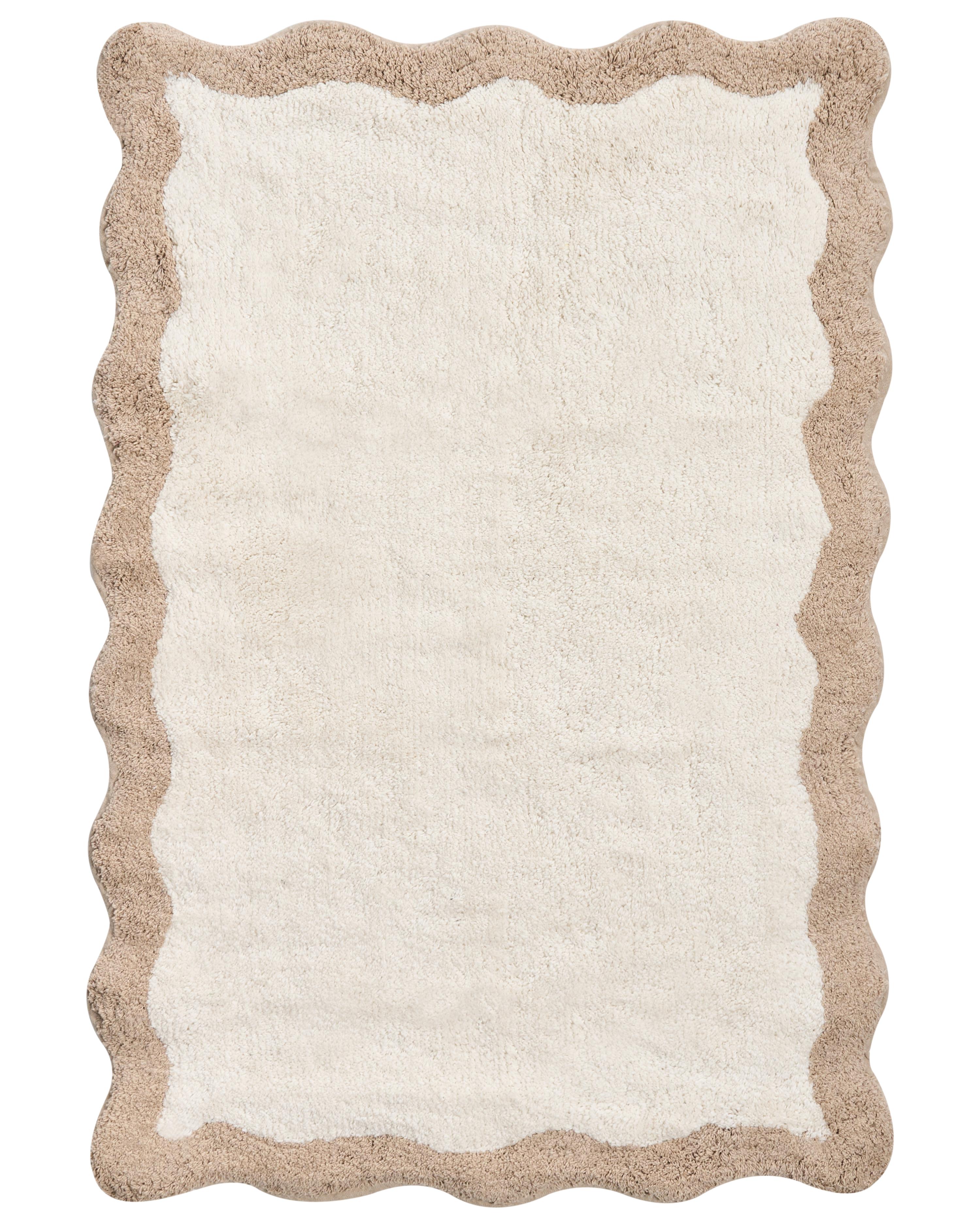 Bath Mat NANGAL Brown/ Beige 60 x 90 cm Cotton