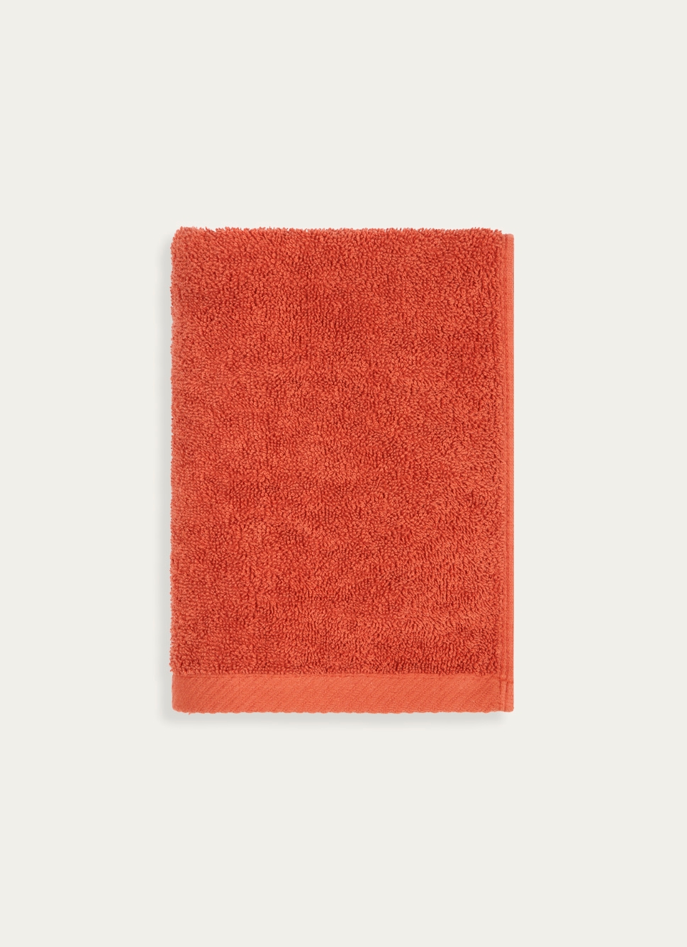 SERVIETTE DE TOILETTE EN COTON UNI BASIL TERRACOTTA
