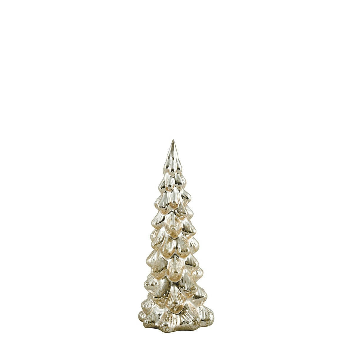 - Sapin lumineux en verre mercurisé doré - Petit modèle