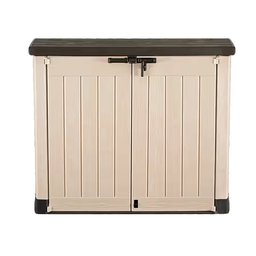 Keter Store-It-Out Horizontal Storage Shed, Beige & Brown, 1189-L