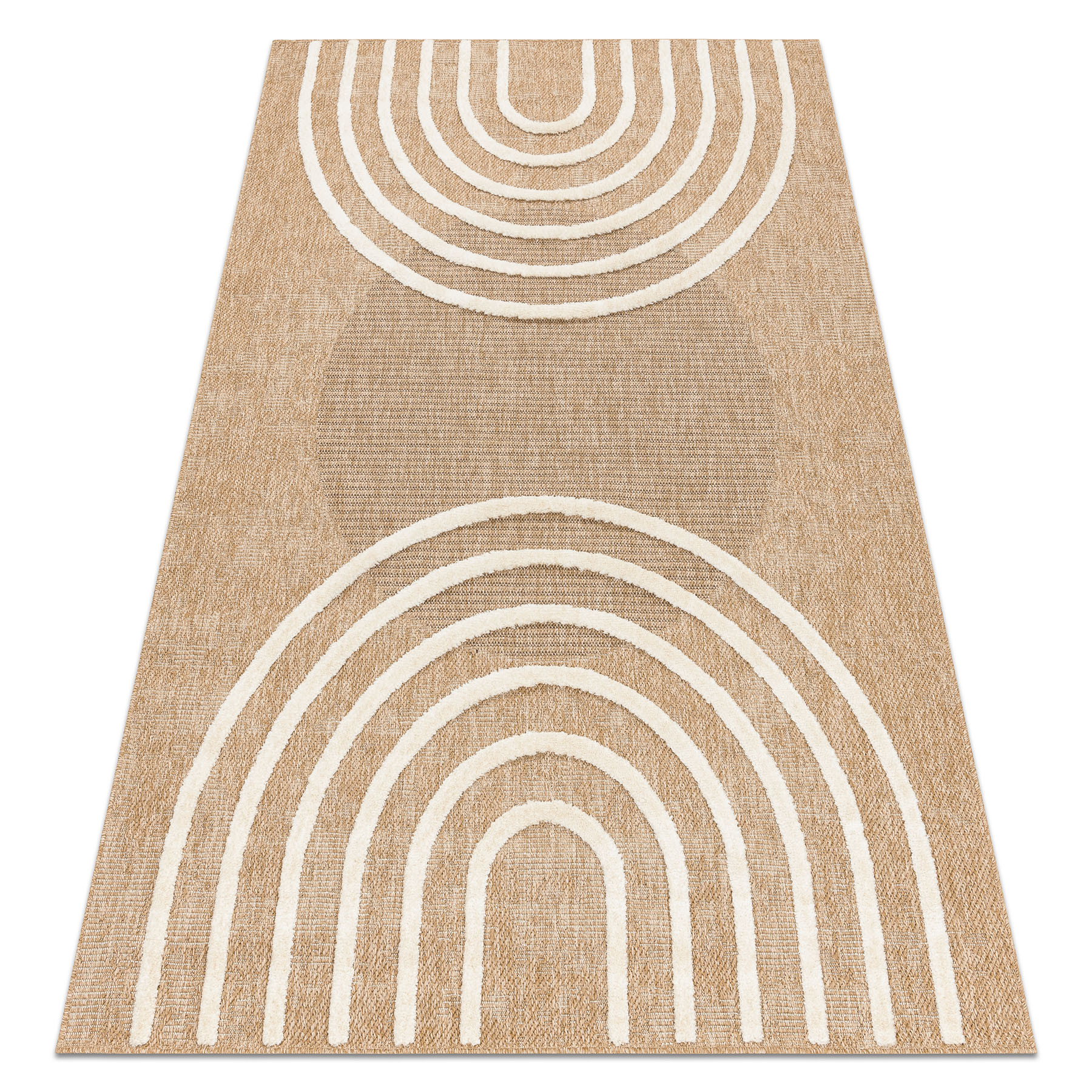 Dywan SPARK 0688A beż / krem - Geometryczny, sizal, 80x150 cm