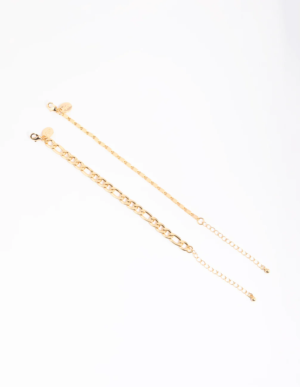 Gold Plated Mixed Chain Bracelet Set