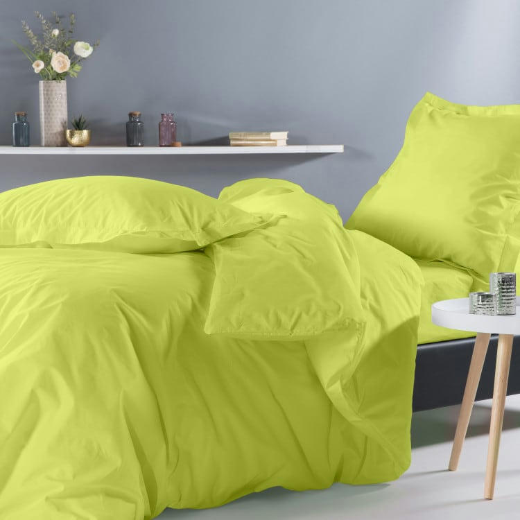 PERCALE MONTELEONE - Drap housse en Coton Vert 2x90x200 cm