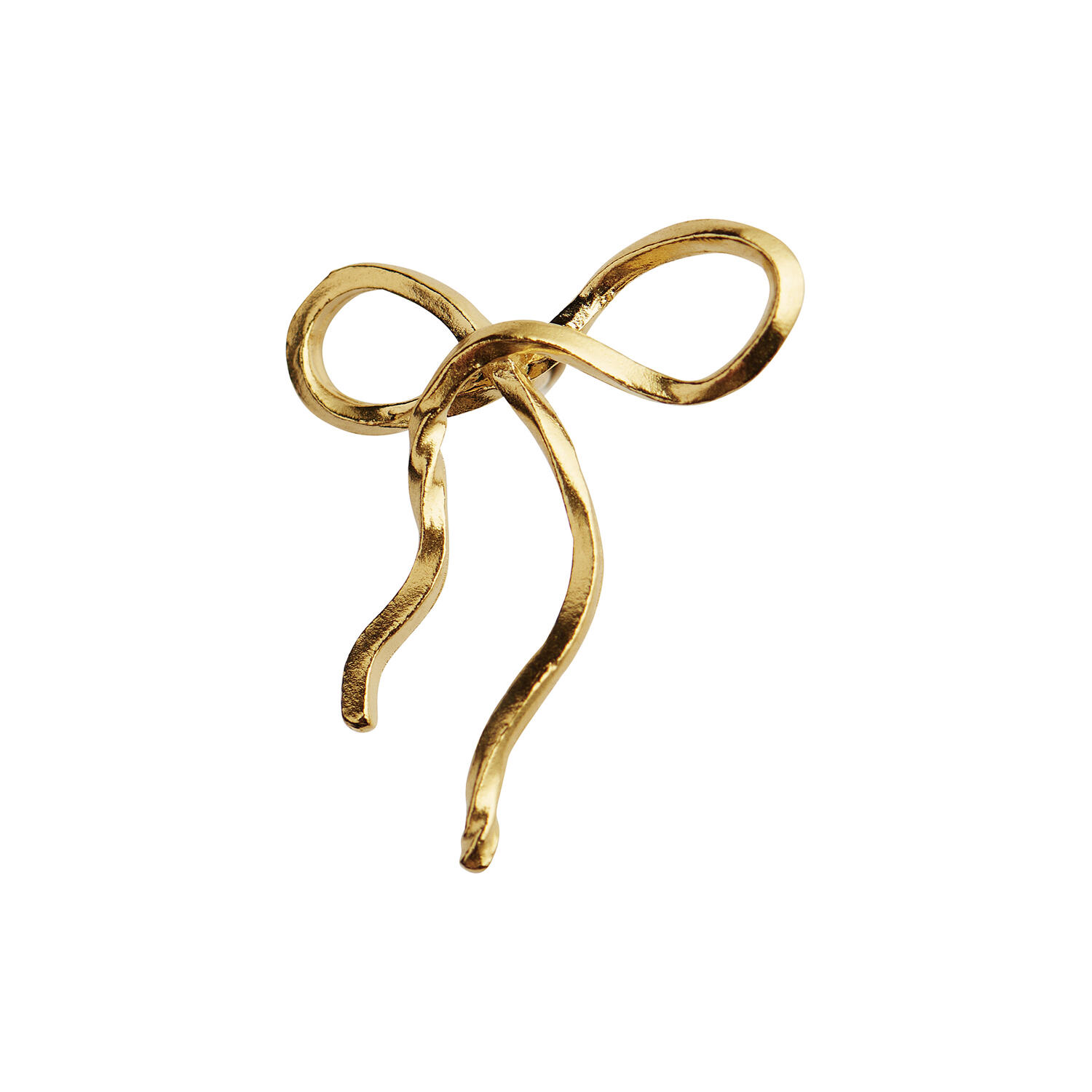 Flow Bow Earring Single, gold