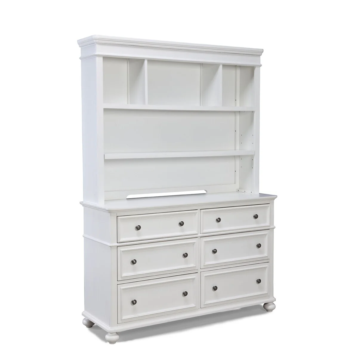 Madison White Convertible Bookcase/Hutch