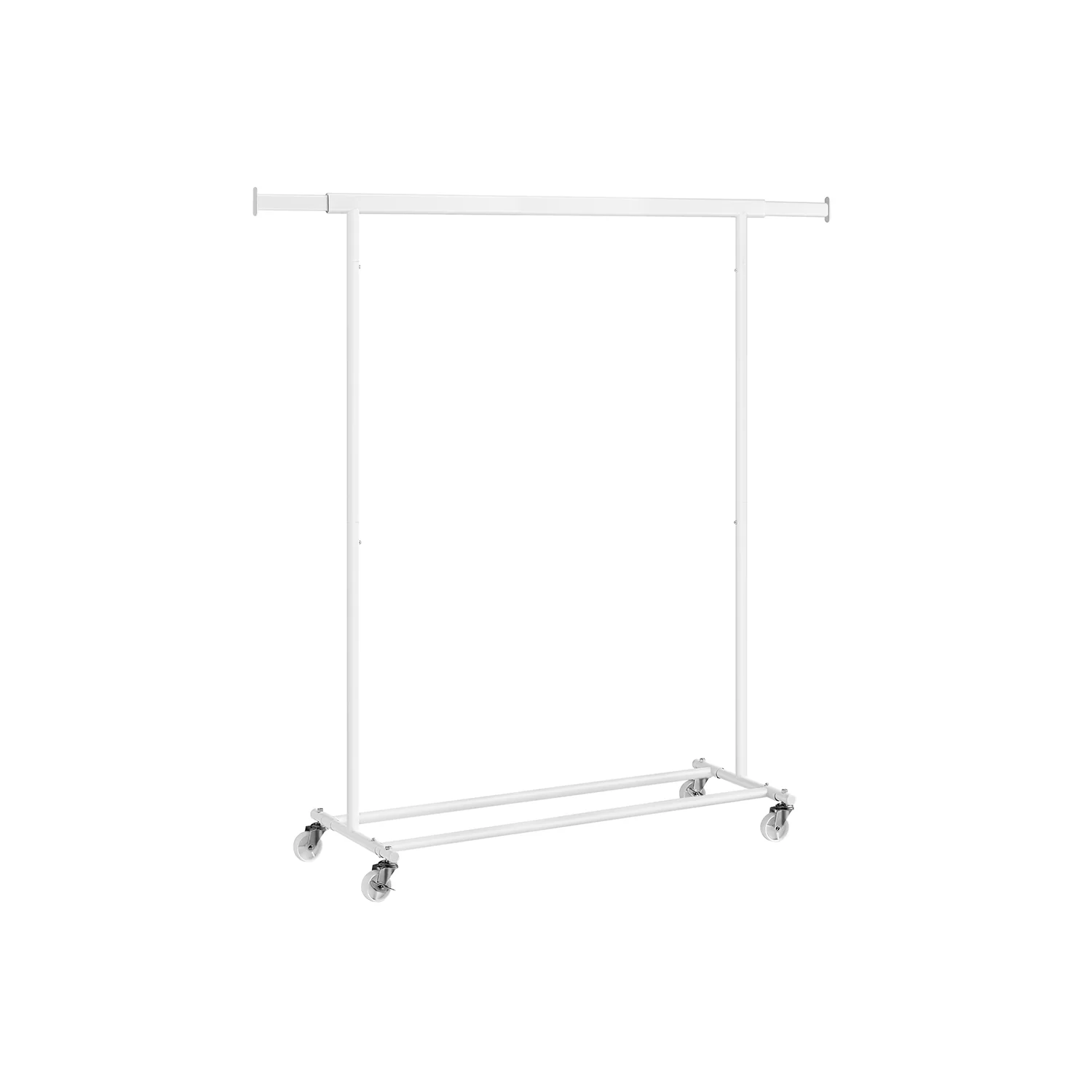 Portant à vêtements mobile avec tringle extensible