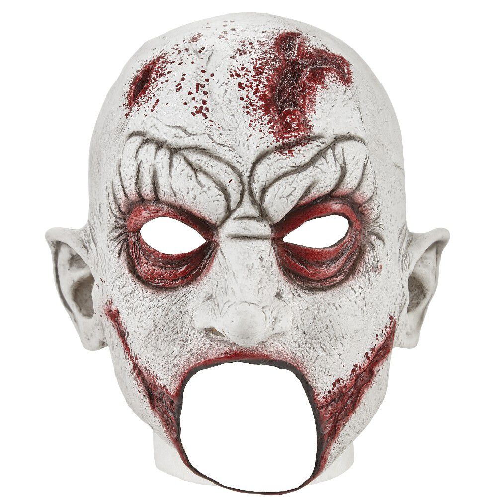 Masque adulte Halloween monstre blanc ensanglanté latex