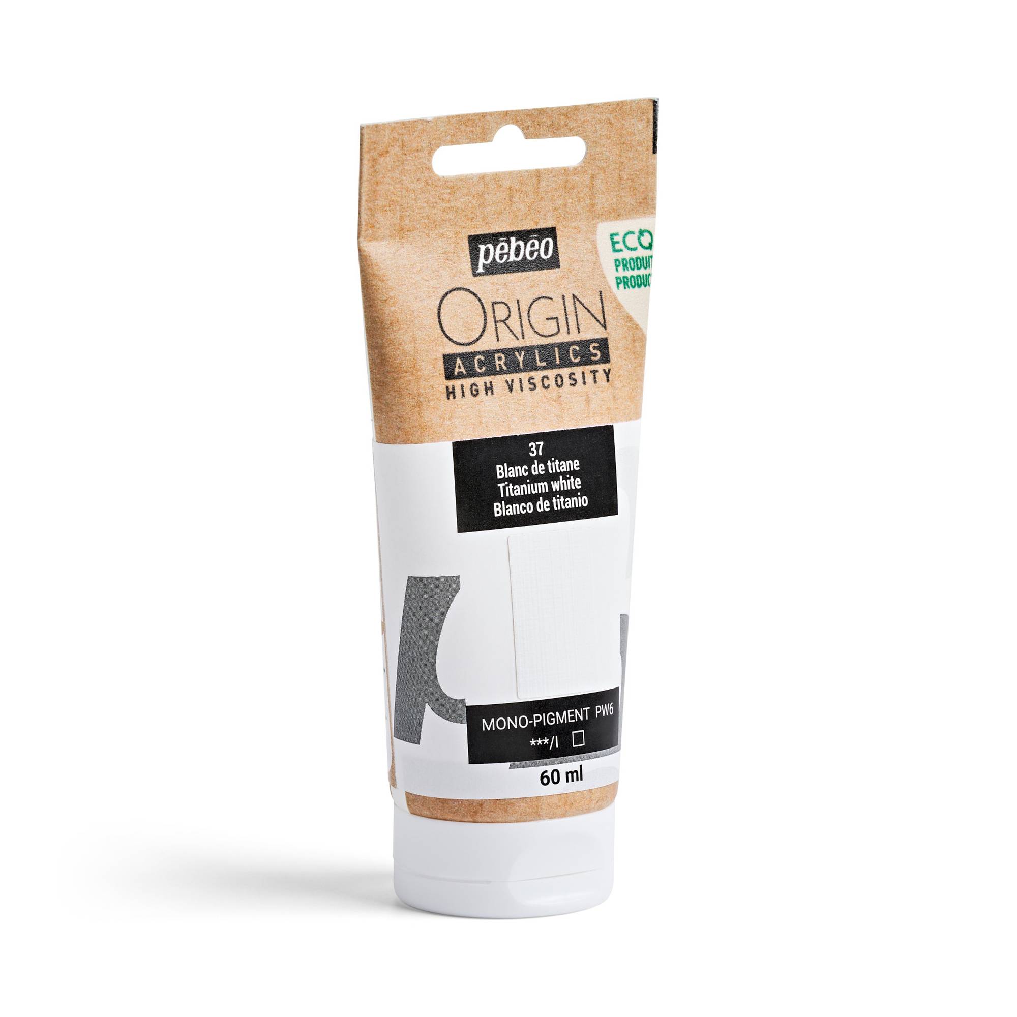 Pebeo Origin Titanium White Acrylic Paint 60ml