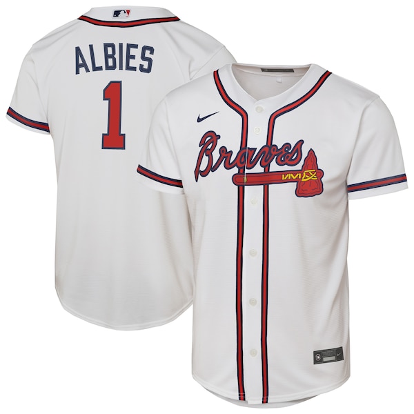 Ozzie Albies Atlanta Braves Nike Youth Home Replica Player Jersey - White
