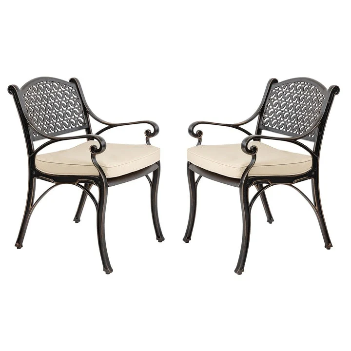 Kinger Home Harmon 2-Piece Cast Aluminum Outdoor Patio Chairs