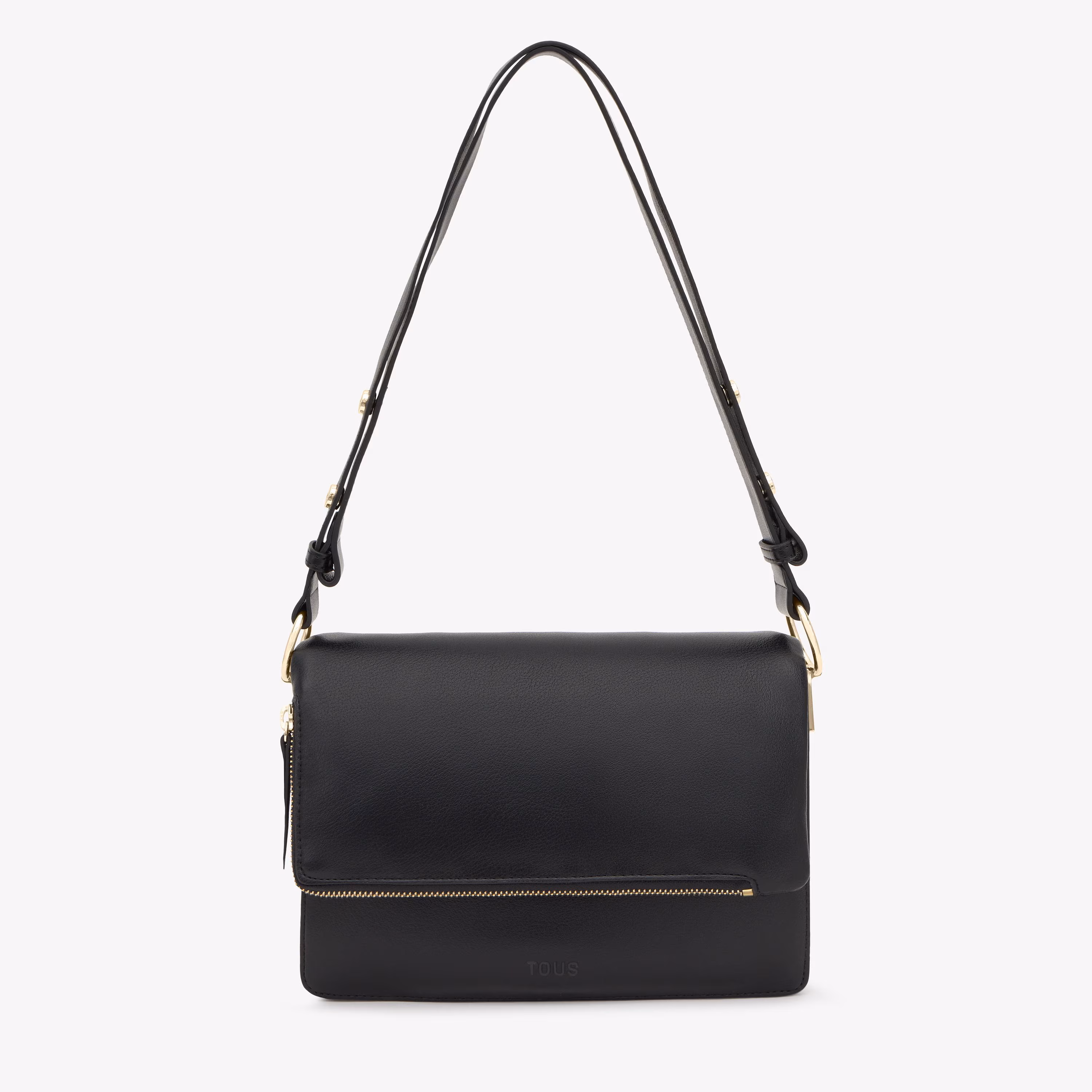 Bandolera mediana negro Audree Soft