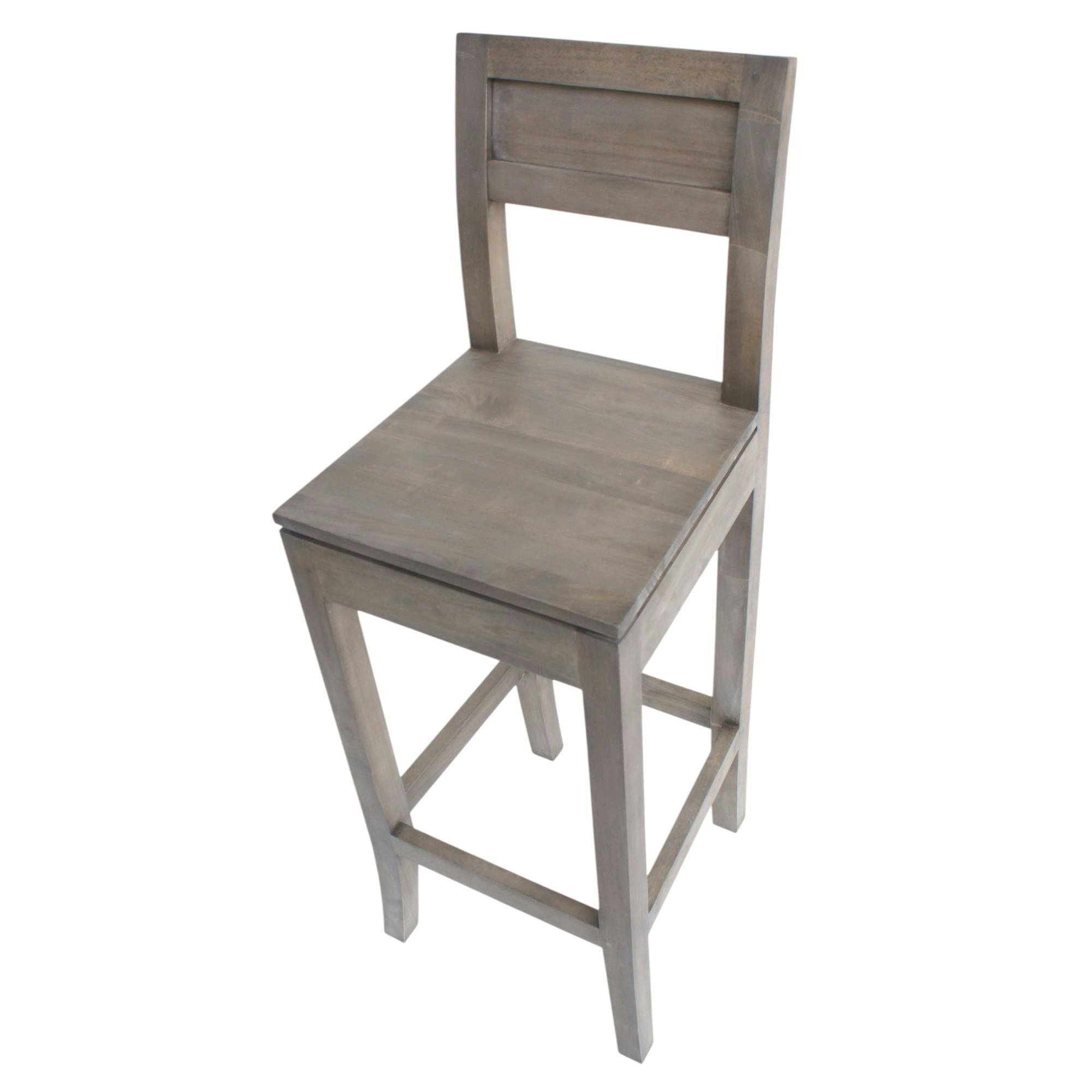 Chaise bar Hévéa avec dossier 38x41x105cm HELENA