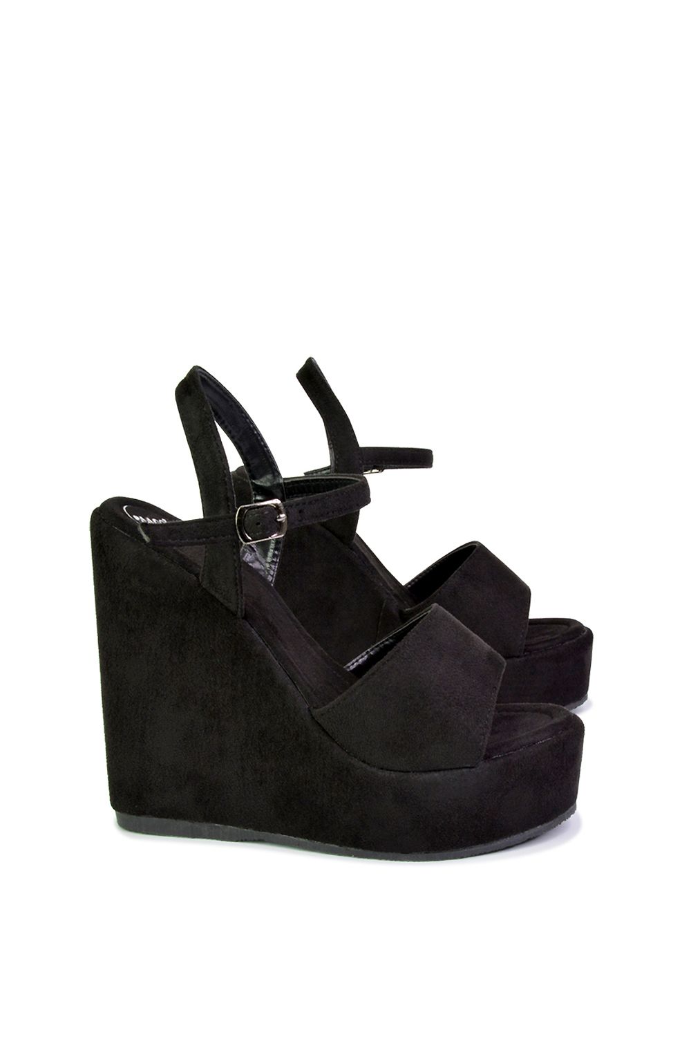 XY London Belinda' Wedge Heel Strappy Platform Sandals