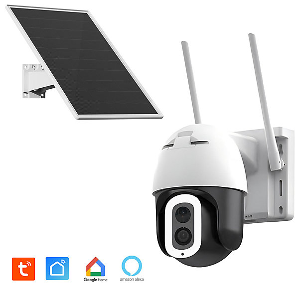 Caméra IP Extérieure Motorisée 4MP Ultra HD Solaire Autonome avec éclairage LED 800 lm et WiFi Dual Band