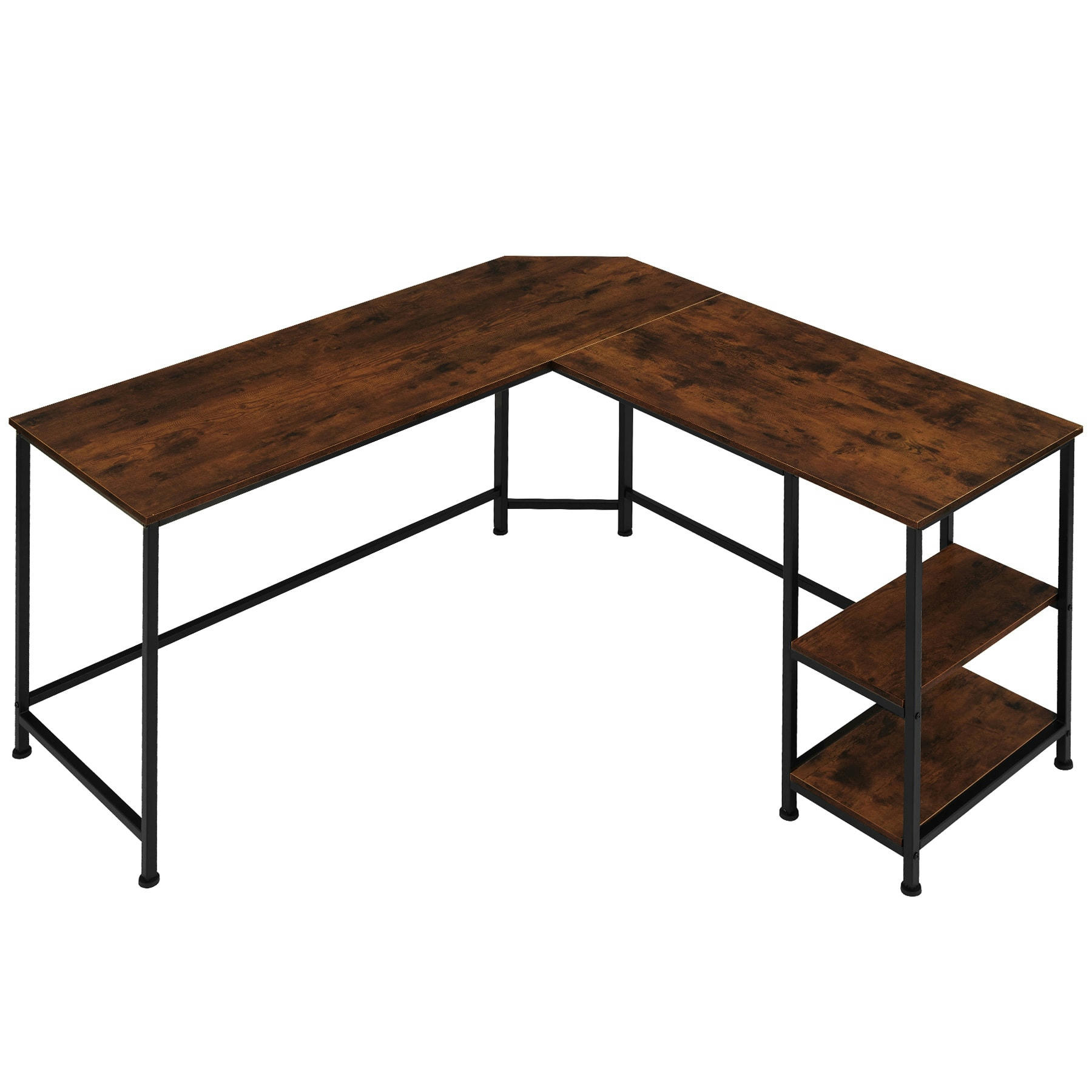 - Bureau Style industriel Bois foncé industriel, rustique