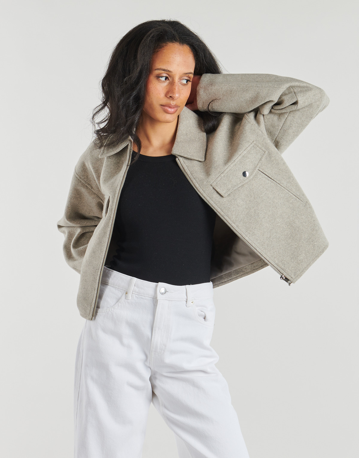 Vero Moda - VMFORTUNEFREJ SHORT JACKET - Beige