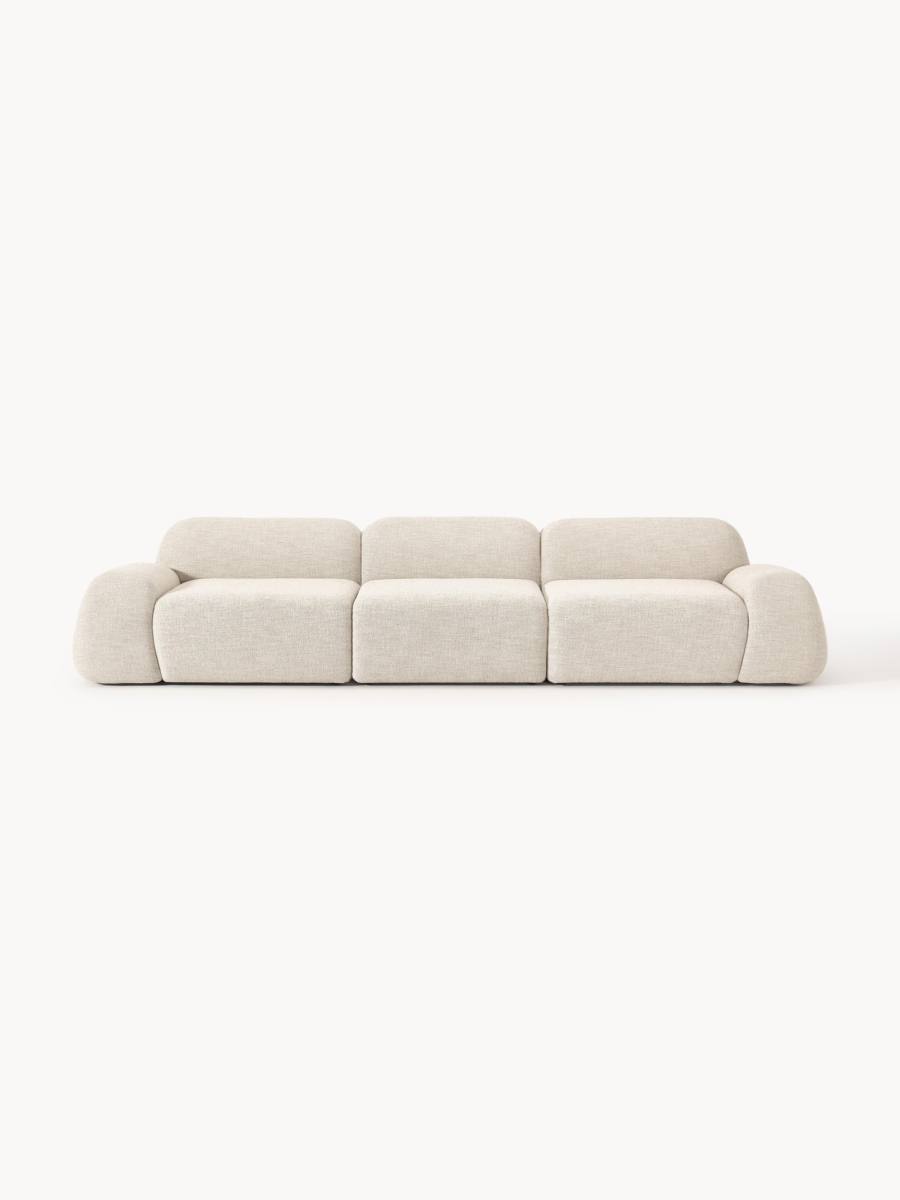 Modulares Bouclé-Sofa Wolke (4-Sitzer)