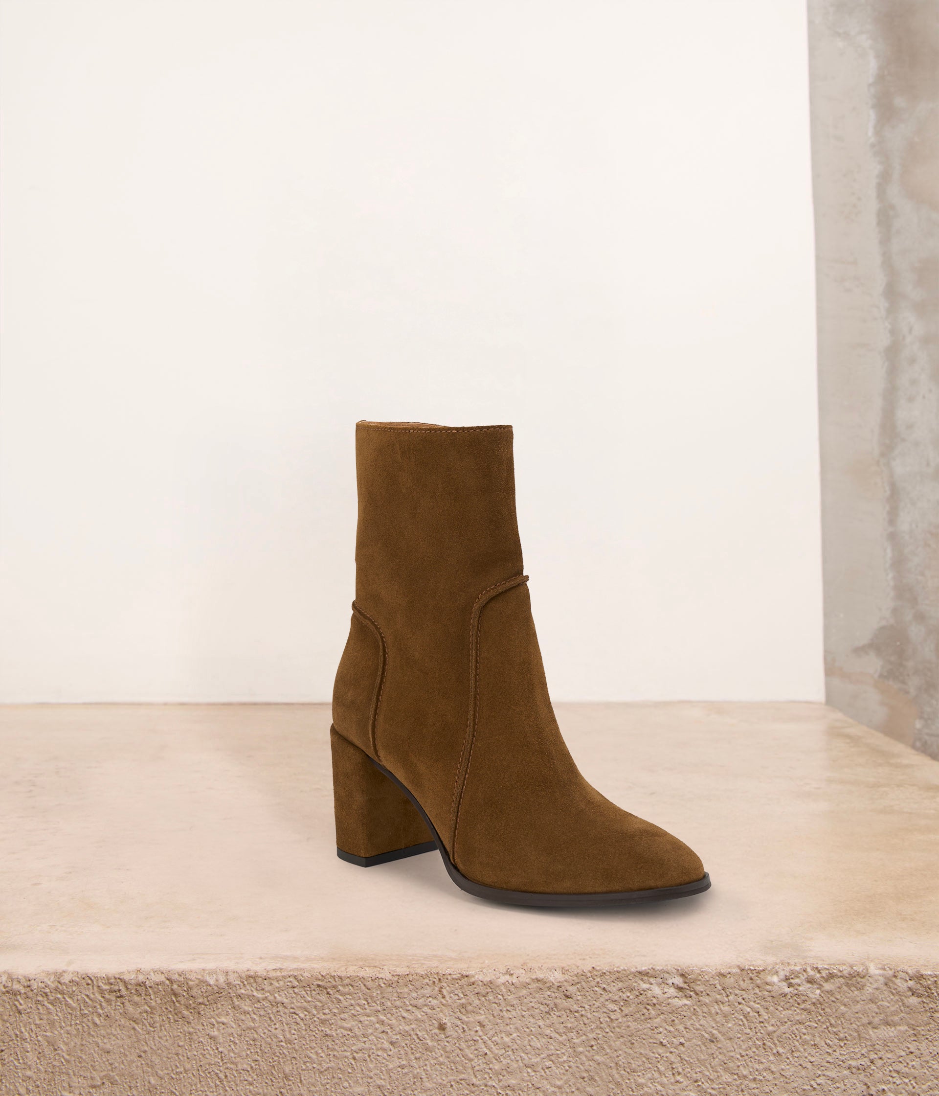 Boots velours camel Ulysse