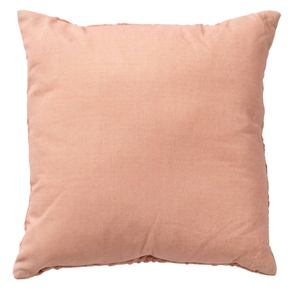 - Coussin - rose en polyester 45x45 cm avec motif fleuri