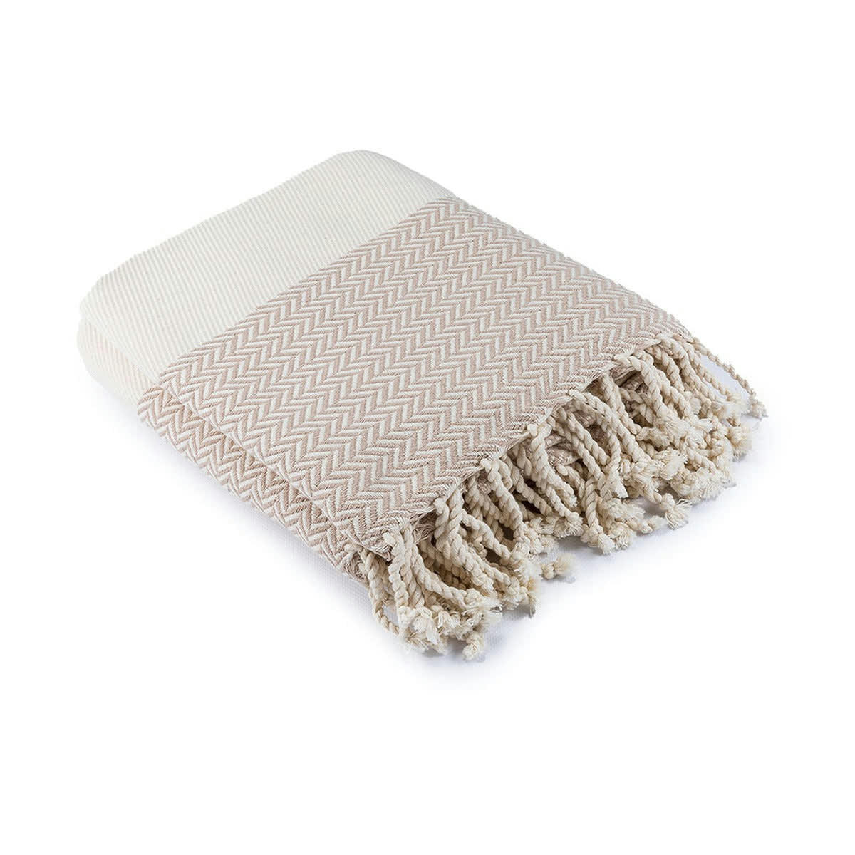 LIV - Plaid coton  160x250 écru